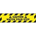 Accuform Signs® Slip-Gard™ CAUTION WATCH YOUR STEP Border Floor Sign, Black/Yellow, 6H x 24W, 1/Pk