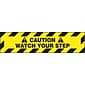 Accuform Signs® Slip-Gard™ CAUTION WATCH YOUR STEP Border Floor Sign, Black/Yellow, 6"H x 24"W, 1/Pk