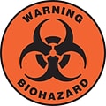 Accuform Slip-Gard WARNING BIOHAZARD Round Floor Sign, Black/Orange, 8Dia. (MFS0508)