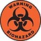 Accuform Slip-Gard WARNING BIOHAZARD Round Floor Sign, Black/Orange, 8Dia. (MFS0508)