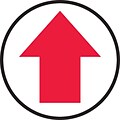 Accuform Signs® Slip-Gard™ Arrow pictorial Round Floor Sign, Red/White, 8Dia., 1/Pack