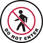 Accuform Signs® Slip-Gard™ DO NOT ENTER Round Floor Sign, Black/Red/White, 8"Dia., 1/Pack (MFS0408)
