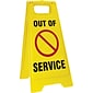 Accuform Signs® Slip-Gard™ OUT OF SERVICE 2 X Fold-Ups, Red/Black/Yellow, 25"H x 12"W, 1/Pack