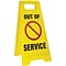 Accuform Signs® Slip-Gard™ OUT OF SERVICE 2 X Fold-Ups, Red/Black/Yellow, 25H x 12W, 1/Pack