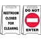 Accuform Signs® Slip-Gard™ RESTROOM CLOSED FOR CLEANING..Reversible Fold-Ups, Red/BLK/White, 20x12