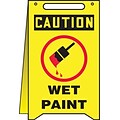Accuform Signs® Slip-Gard™ CAUTION WET PAINT Fold-Ups, Black/Red/Yellow, 20H x 12W, 1/Pack