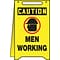 Accuform Slip-Gard CAUTION MEN WORKING Fold-Ups, Black/Yellow, 20H x 12W (PFR603)