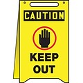 Accuform Signs® Slip-Gard™ CAUTION KEEP OUT Fold-Ups, Red/Black/Yellow, 20H x 12W, 1/Pack (PFR624)