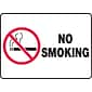 Accuform Safety Sign, NO SMOKING, 7" x 10", Plastic (MSMK427VP)