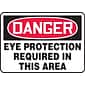 Accuform Safety Sign, DANGER EYE PROTECTION REQUIRED IN THIS AREA, 10" x 14", Plastic (MPPE010VP)