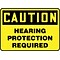 Accuform Safety Sign, CAUTION HEARING PROTECTION REQUIRED, 7 x 10, Plastic (MPPE792VP)