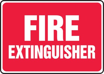 ACCUFORM SIGNS® Safety Sign, FIRE EXTINGUISHER, 7 x 10, Plastic, Each