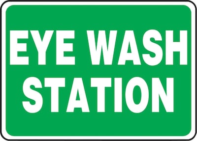 Accuform Safety Sign, EYE WASH STATION, 7 x 10, Plastic (MFSD987VP)