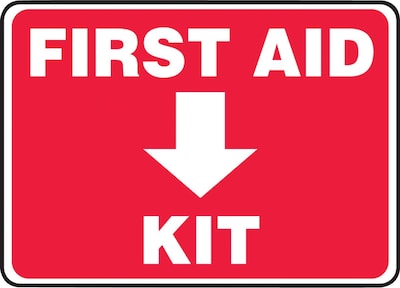 Accuform Safety Sign, FIRST AID KIT, 7 x 10, Aluminum (MFSD506VA)