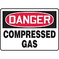 ACCUFORM SIGNS® Safety Sign, DANGER COMPRESSED GAS, 7 x 10, Plastic, Each