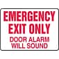 Accuform Safety Sign, Emergency Exit Only, 10" X 14", Adhesive Vinyl (MEXT932VS)