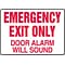 Accuform Signs® Safety Sign, Emergency Exit Only, 10 X 14, Adhesive Vinyl, Ea (MEXT932VS)