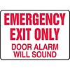 Accuform Signs® Safety Sign, Emergency Exit Only, 7 X 10, Adhesive Vinyl, Ea (MEXT591VS)
