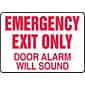 Accuform Safety Sign, Emergency Exit Only, 7" X 10", Adhesive Vinyl (MEXT591VS)