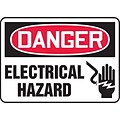 Accuform Signs® Safety Sign, Danger, 7 X 10, Adhesive Vinyl, Ea (MELC017VS)