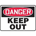 Accuform Signs® Safety Sign, Danger, 7 X 10, Adhesive Vinyl, Ea (MADM145VS)