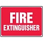 Accuform Signs® Safety Sign, Fire Extinguisher, 7" X 10", Adhesive Vinyl, Ea