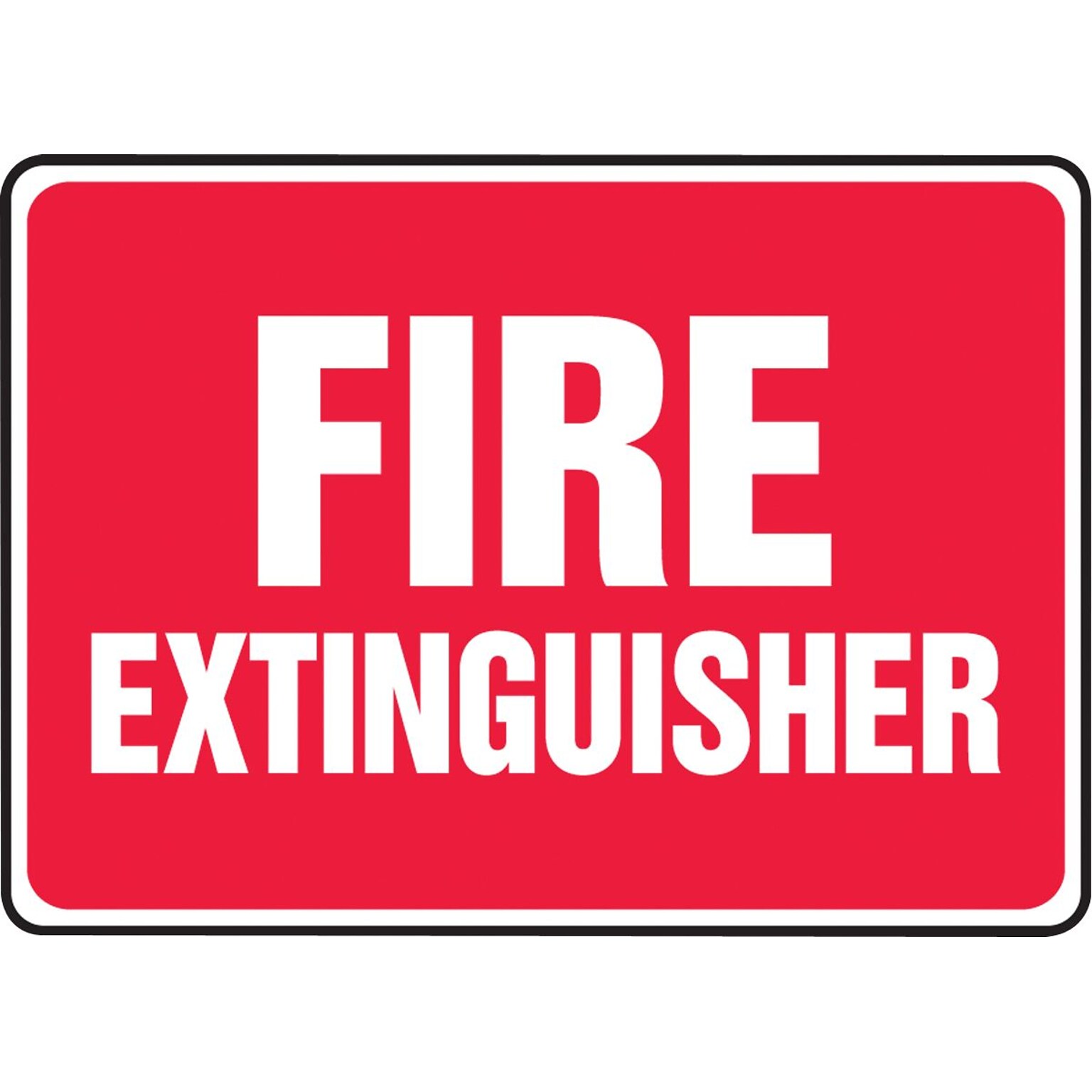 Accuform Safety Sign, Fire Extinguisher, 7 X 10, Adhesive Vinyl (MFXG477VS)