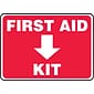 Accuform Signs® Safety Sign, First Aid Kit, 10" X 14", Adhesive Vinyl, Ea