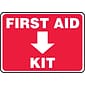 Accuform Safety Sign, First Aid Kit, 7" X 10", Adhesive Vinyl (MFSD506VS)