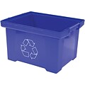 Storex XL Recycling Bin, 9 Gallon, Blue (61549U01C)