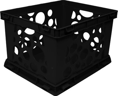 Storex Large Storage and Transport File Crate, Black (61546U01C)