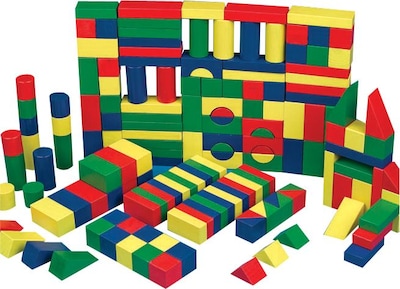 S&S® Colored Wooden Block Set; 65/Set