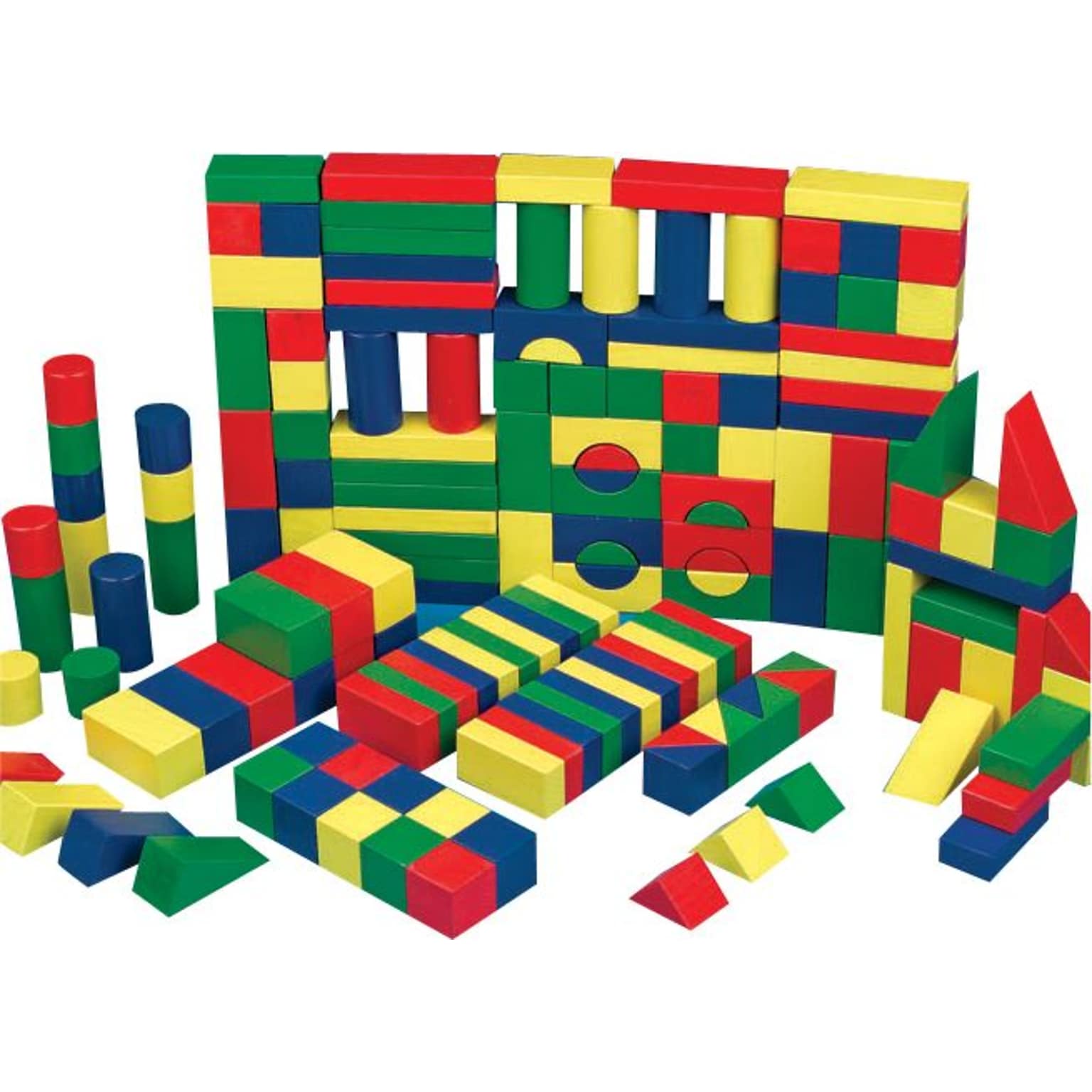 S&S® Colored Wooden Block Set; 65/Set