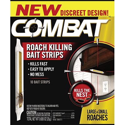 Combat® Roach Killing Bait Strips; 10 Strips, 12/Case