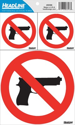 U.S. Stamp & Sign® Concealed Carry No Guns Permitted Peel and Stick Sign