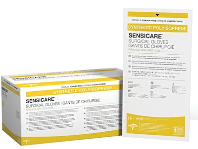 SensiCare AloeTouch Powder Free Surgical Gloves, Latex Free, Medium, 25/Box (MSG1080Z)