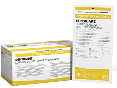 SensiCare AloeTouch Powder Free Surgical Gloves, Latex Free, Medium, 25/Box (MSG1080Z)