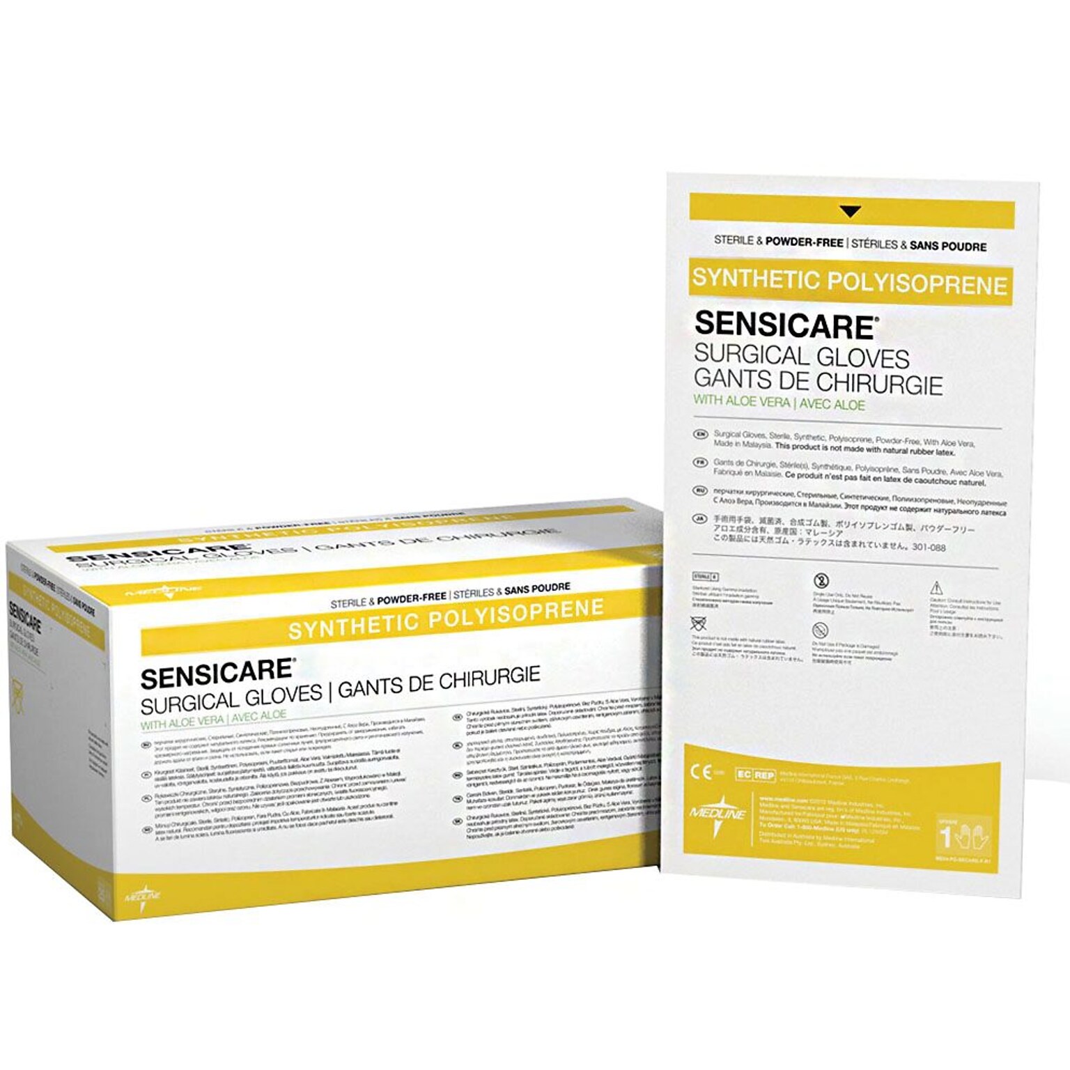 SensiCare AloeTouch Powder Free Exam Gloves, Latex Free, Medium, 25/Box (MSG1080Z)