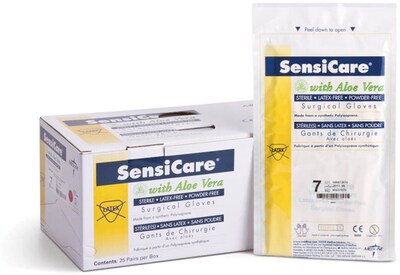 SensiCare® Aloe Latex-Free Powder-Free Surgical Gloves, Size 7-1/2,  25/Box