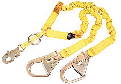 DBI/Sala ShockWave2™ 6 100% Tie-Off Tubular Web Stretch Shock Absorbing Lanyard, Yellow