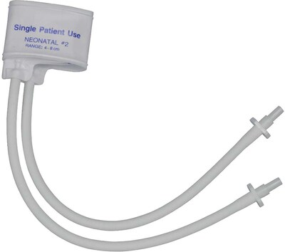 Briggs Healthcare Single Patient Use Blood Pressure Cuffs Two Tube, Neonatal White
