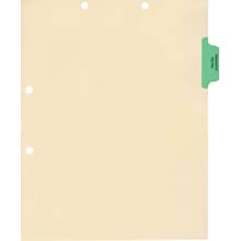 Medical Arts Press® Position 2 Colored Side-Tab Chart Dividers, Diagnostic Testing, Lt. Green