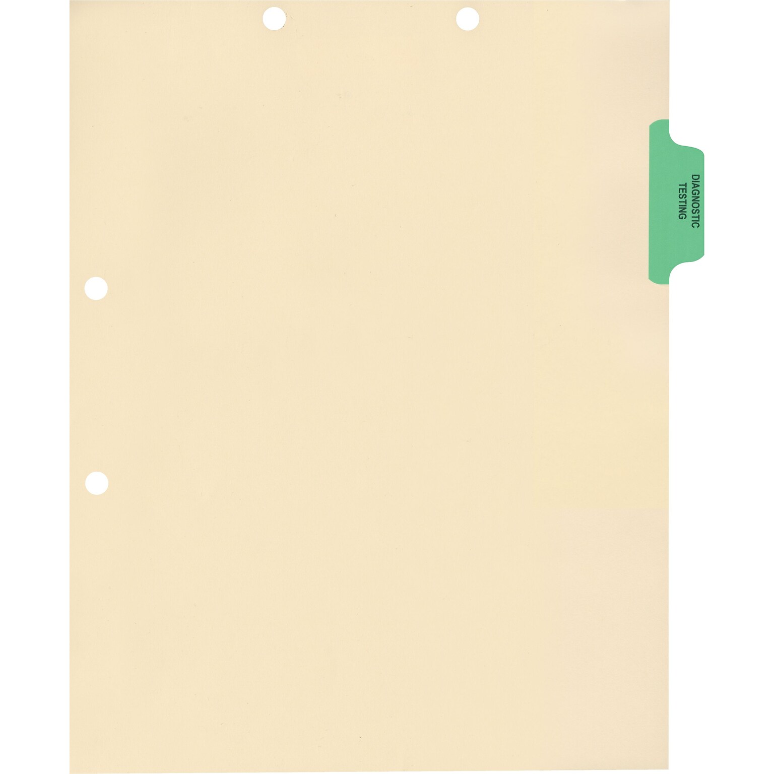 Medical Arts Press® Position 2 Colored Side-Tab Chart Dividers, Diagnostic Testing, Lt. Green