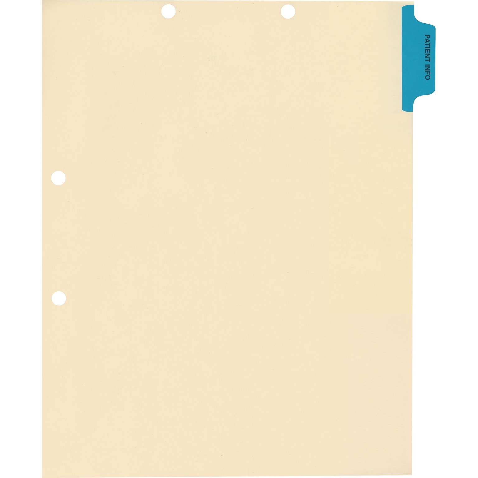 Medical Arts Press® Position 1 Colored Side-Tab Chart Dividers, Patient Info., Med. Blue