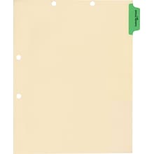 Medical Arts Press® Position 1 Colored Side-Tab Chart Dividers, Lab/Special Reports, Lt. Green