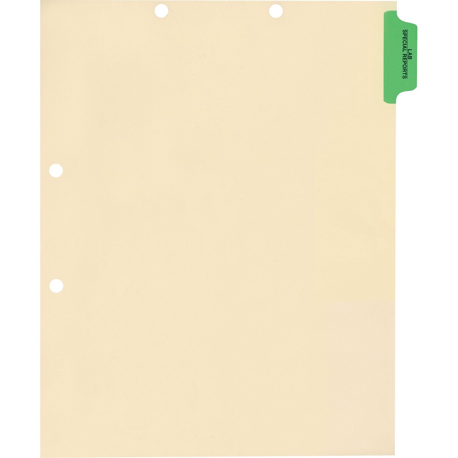 Medical Arts Press® Position 1 Colored Side-Tab Chart Dividers, Lab/Special Reports, Lt. Green