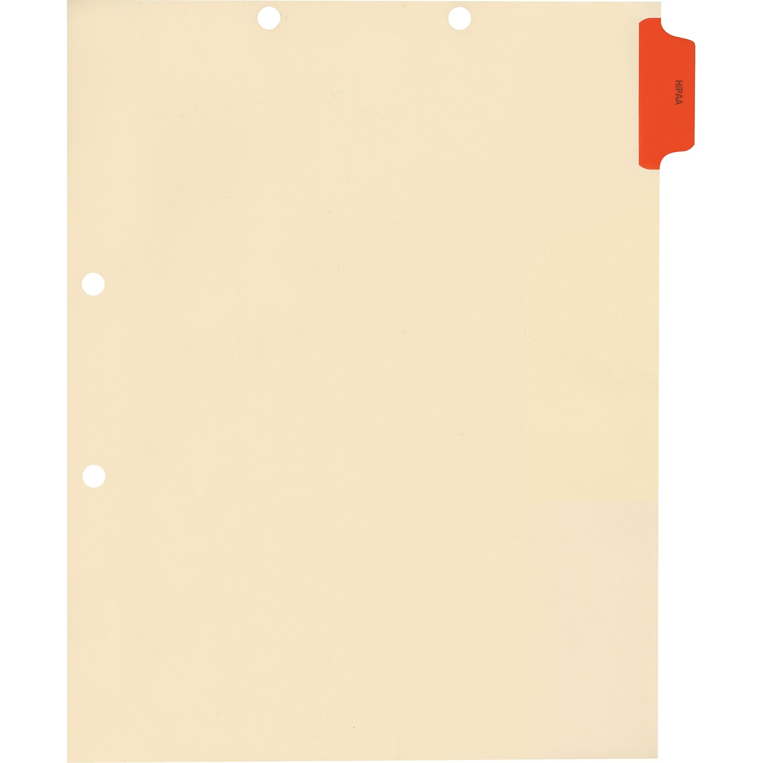 Medical Arts Press® Position 1 Colored Side-Tab Chart Dividers, HIPAA, Red