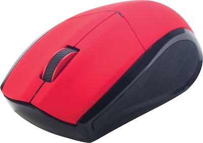 Staples® Wireless Mouse, Red