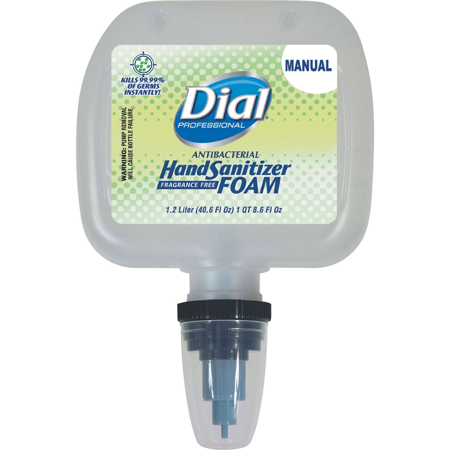 Commercial Dispensing Dial Antibacterial Foaming Hand Sanitizer Refill for Dial DUO Dispenser, 1200 mL., 3/Carton (DIA 05085)