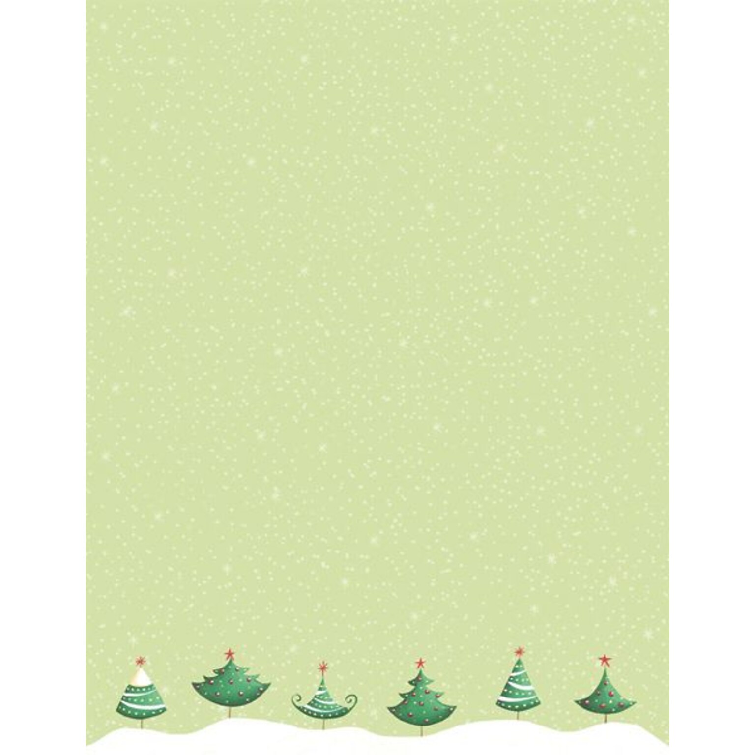 Great Papers® Holiday Stationery Six Trees , 80/Count